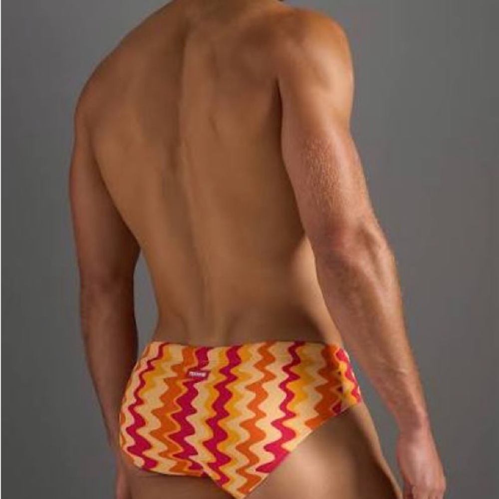 TEAMM8 Resort Wide Cut Swim Brief - Red Mirage - Picture 2 of 8